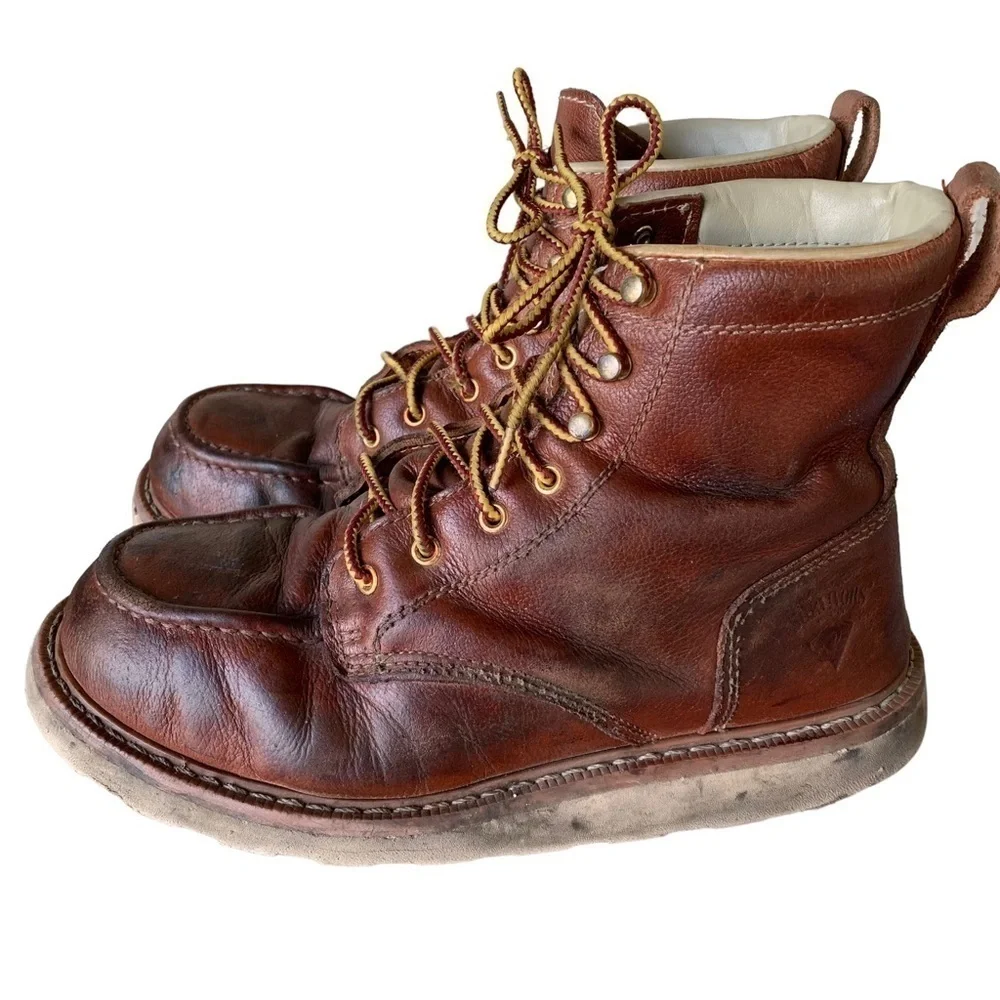 Herman Survivors Oakridge Work Boots Brown Leather Steel Toe Men's Size 12
